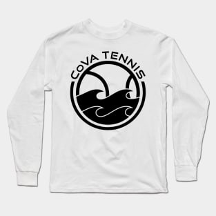 CoVA Tennis - Coastal Virginia Tennis Ball and Beach Waves Logo Design Long Sleeve T-Shirt